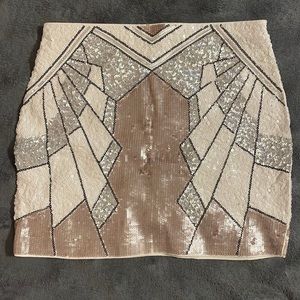 Express sequin mini skirt